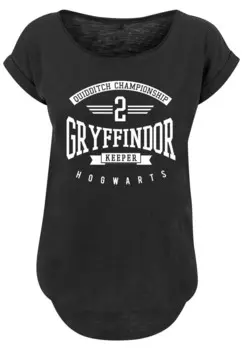 Футболка с принтом HARRY POTTER GRYFFINDOR KEEPER F4NT4STIC, черный