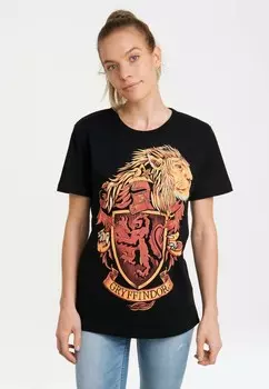 Футболка с принтом HARRY POTTER GRYFFINDOR LOGOSHIRT, черный
