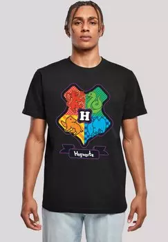 Футболка с принтом HARRY POTTER HOGWARTS JUNIOR CREST F4NT4STIC, черный