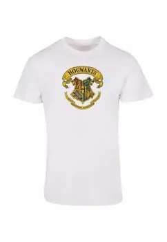 Футболка с принтом HARRY POTTER HOGWARTS RIBBON CREST ABSOLUTE CULT, белый