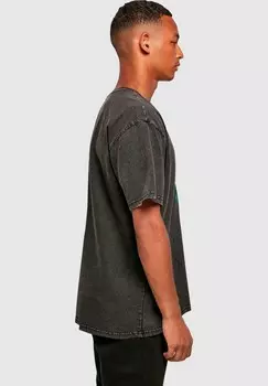 Футболка с принтом HARRY POTTER HOGWARTS SILHOUETTE ACID WASHED ABSOLUTE CULT, черный