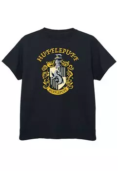 Футболка с принтом HARRY POTTER HUFFLEPUFF CREST ABSOLUTE CULT, цвет black