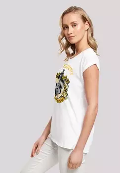 Футболка с принтом HARRY POTTER HUFFLEPUFF CREST F4NT4STIC, белый
