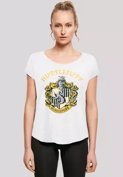 Футболка с принтом HARRY POTTER HUFFLEPUFF CREST F4NT4STIC, белый