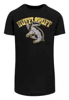 Футболка с принтом HARRY POTTER HUFFLEPUFF F4NT4STIC, черный