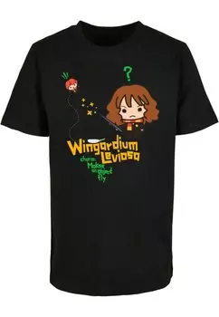 Футболка с принтом HARRY POTTER JUNIOR WINGARDIUM LEVIOSA KI ABSOLUTE CULT, цвет black