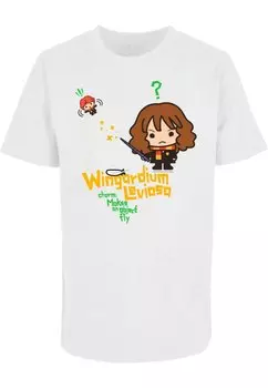 Футболка с принтом HARRY POTTER JUNIOR WINGARDIUM LEVIOSA KI ABSOLUTE CULT, цвет white