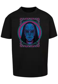 Футболка с принтом HARRY POTTER NEON DEATH EATER MASK F4NT4STIC, черный