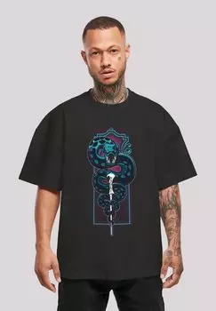 Футболка с принтом HARRY POTTER NEON NAGINI F4NT4STIC, цвет black