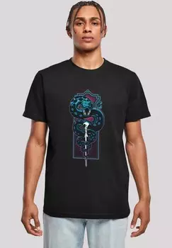 Футболка с принтом HARRY POTTER NEON NAGINI F4NT4STIC, черный