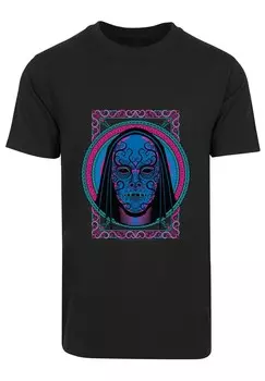 Футболка с принтом HARRY POTTER NEON TODESSER MASKE FILM MOVIE TV COMIC F4NT4STIC, черный