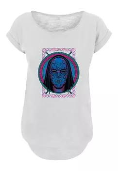 Футболка с принтом HARRY POTTER NEON TODESSER MASKE FILM MOVIE TV COMIC F F4NT4STIC, белый
