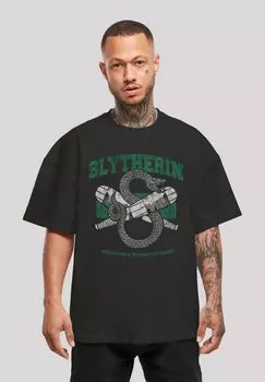 Футболка с принтом HARRY POTTER SLYTHERIN F4NT4STIC, цвет black