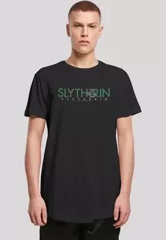 Футболка с принтом HARRY POTTER SLYTHERIN TEXT F4NT4STIC, черный
