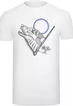 Футболка с принтом HARRY POTTER WEREWOLF LINE ART F4NT4STIC, белый