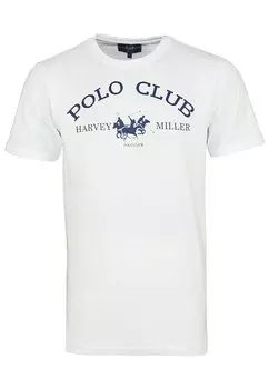 Футболка с принтом Harvey Miller Polo Club, белый