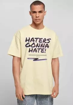 Футболка с принтом HATERS GONNA HATE HEAVY Novux, цвет yellow