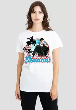 Футболка с принтом HAWAII 5 0 BOOK EM DANNO Cotton Soul, белый