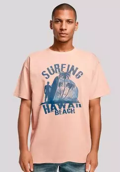 Футболка с принтом HAWAII SURF BEACH SUMMER F4NT4STIC, светло-розовый