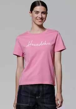 Футболка с принтом HAWEDEHRE watapparel, светло-розовый