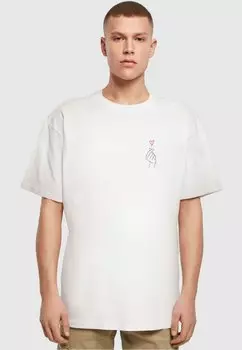Футболка с принтом HEART HEAVY OVERSIZED Merchcode, цвет white