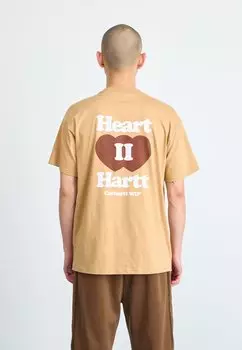 Футболка с принтом HEART II Carhartt WIP, светло-коричневый