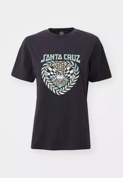 Футболка с принтом HEART SET FRONT Santa Cruz, черный