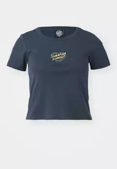 Футболка с принтом HEART WREATH MINI FRONT Santa Cruz, антрацит