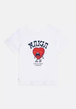 Футболка с принтом HEARTACHE UNISEX Makia, цвет white