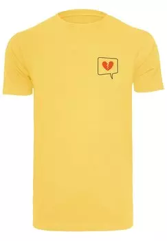 Футболка с принтом HEARTBREAK Merchcode, цвет taxi yellow