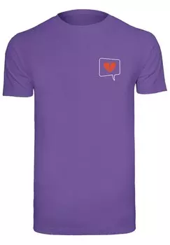 Футболка с принтом Heartbreak X Merchcode, цвет ultraviolet