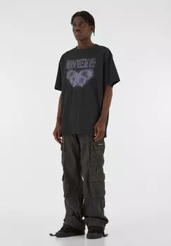 Футболка с принтом HEAVY ACID WASHED ILLUSION MJ Gonzales, черный