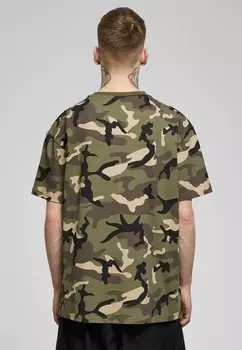 Футболка с принтом HEAVY CAMO Urban Classics, зеленый