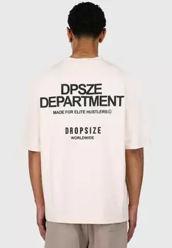 Футболка с принтом HEAVY DEPARTMENT Dropsize, белый