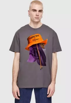 Футболка с принтом HEAVY Forgotten Faces, серый