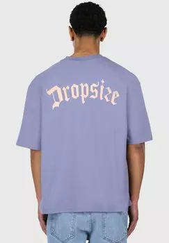 Футболка с принтом HEAVY OVERSIZE BIG LOGO Dropsize, синий