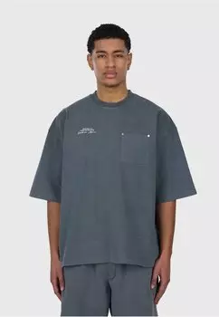 Футболка с принтом HEAVY OVERSIZE Dropsize, антрацит