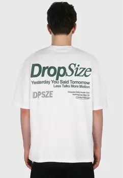 Футболка с принтом HEAVY YESTERDAY Dropsize, белый