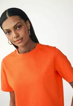 Футболка с принтом HEAVYWEIGHT SHORT SLEEVE CREW NECK STANDARD Next, оранжевый