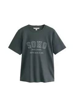 Футболка с принтом HEAVYWEIGHT SHORT SLEEVE CREW NECK STANDARD Next, зеленый