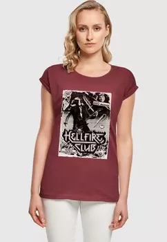 Футболка с принтом HELLFIRE CLUB ABSOLUTE CULT, темно-красный