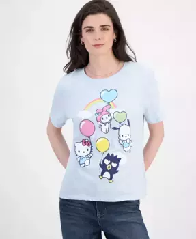 Футболка с принтом Hello Kitty Balloons для девушек Love Tribe, синий