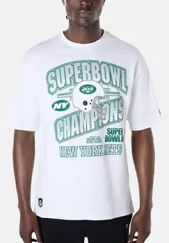 Футболка с принтом HELMET YORK JETS New Era, белый