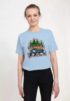 Футболка с принтом Henry Tiger, светло-голубой