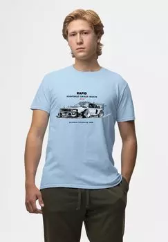 Футболка с принтом Henry Tiger, светло-голубой