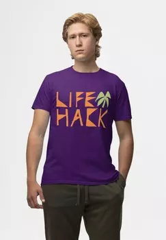 Футболка с принтом Henry Tiger, темно-фиолетовый