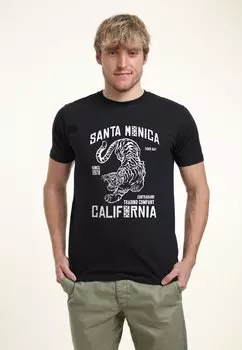 Футболка с принтом Henry Tiger, темно-синий