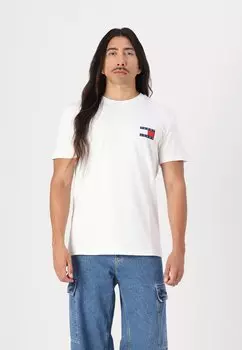 Футболка с принтом HERITAGE FLAG TEE Tommy Jeans, слоновая кость