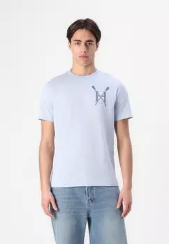 Футболка с принтом HERITAGE LOGO TEE Hackett London, светло-голубой