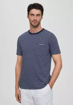 Футболка с принтом HERITAGE STRIPE Faonnable, цвет navy white